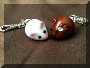 glass Monaro and Monza handbag charms by Phoenix Glass